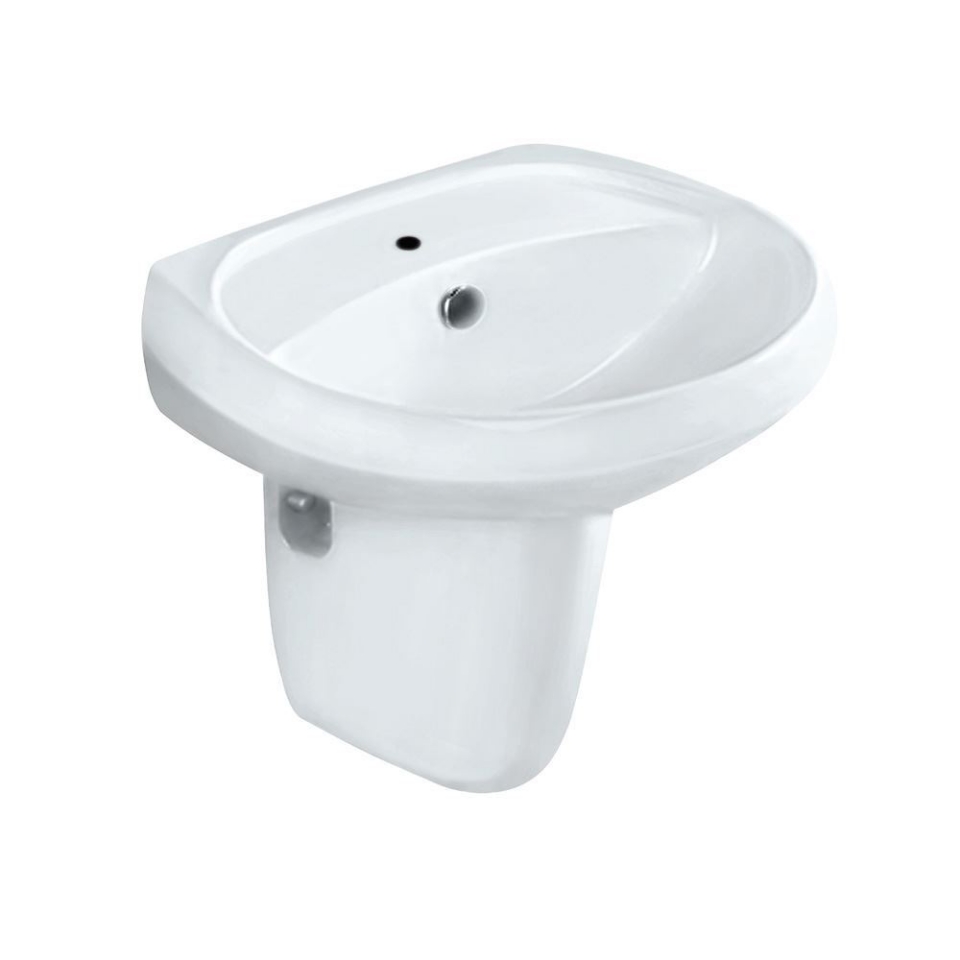 Wall Hung Basin with Half Pedestal