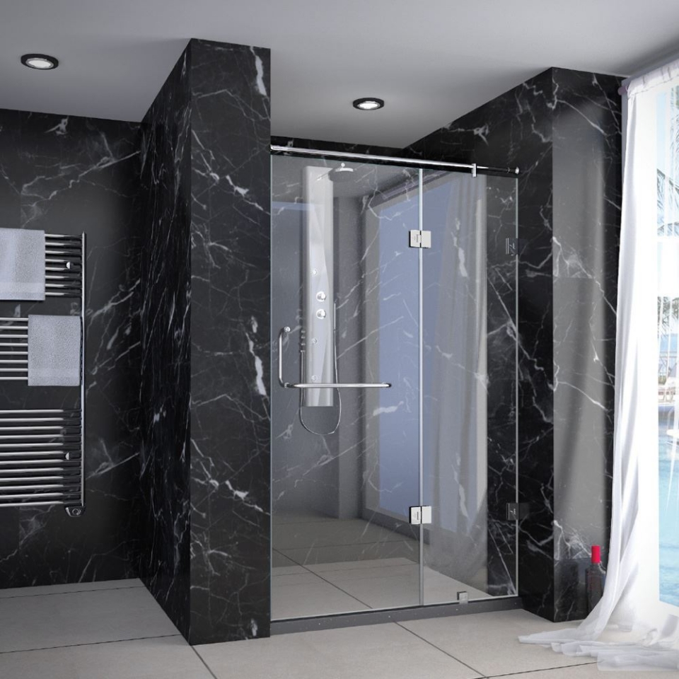 Frameless Wall to wall enclosure - (Size : 1201-1600)